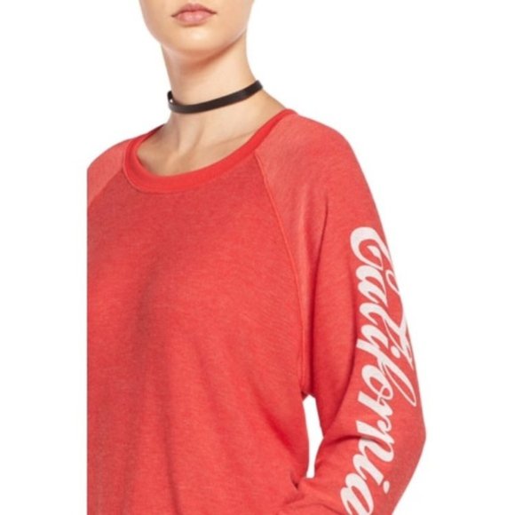 UO PST So Soft Californi Sweatshirt Red Size Small - Picture 7 of 13